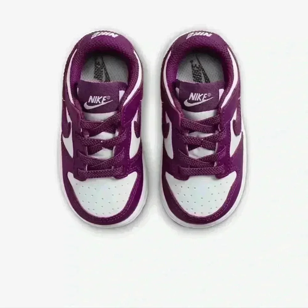Nike Dunk Low Toddler Girls Sneakers Shoes Customized with Crystals Purple